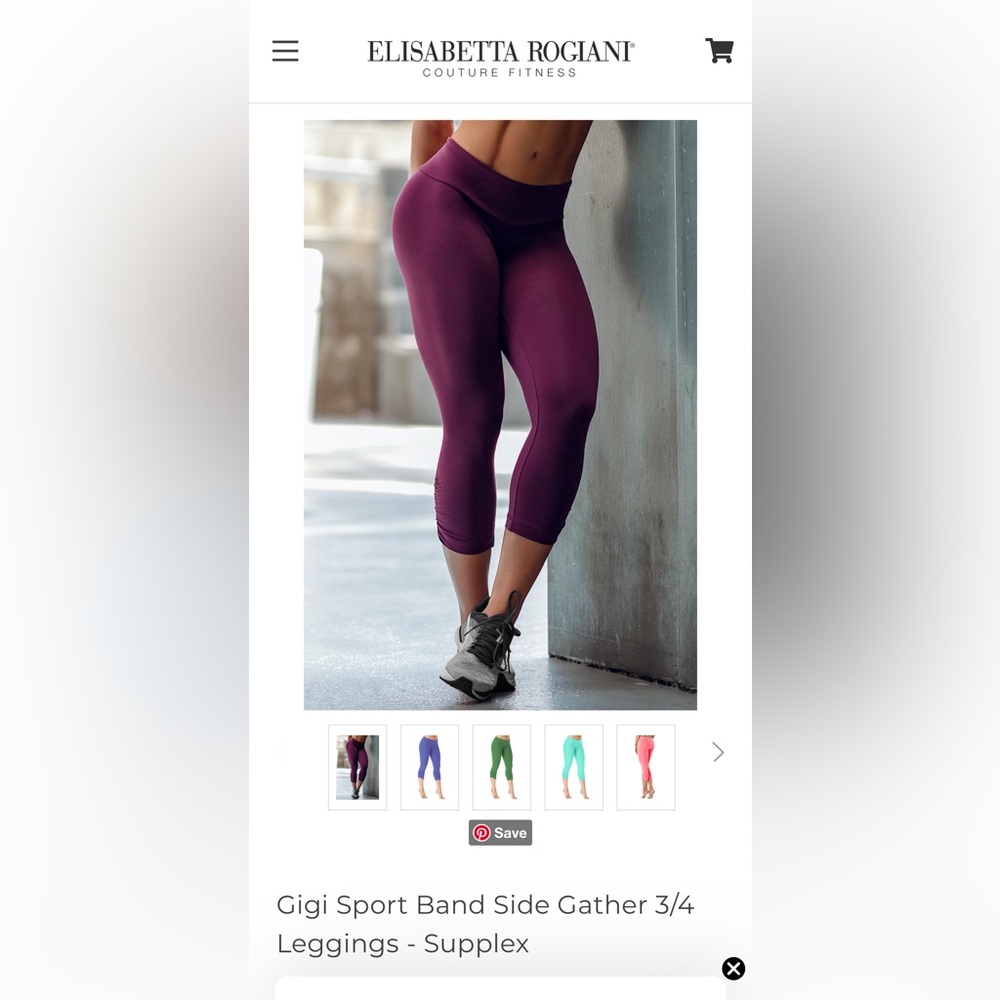 Elisabetta Rogiani Purple 3/4 Leggings